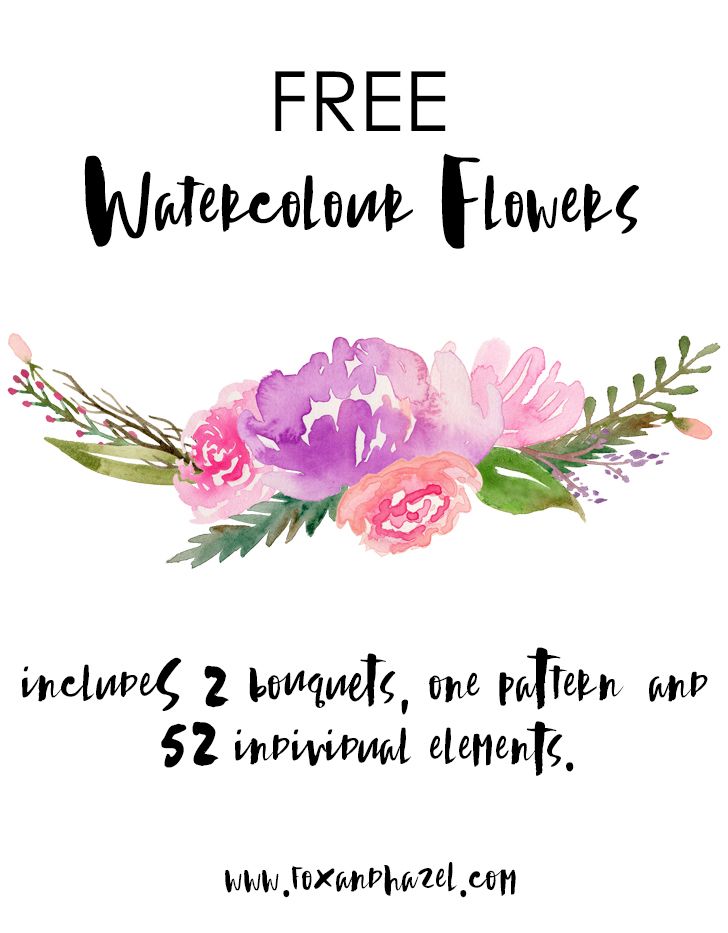 728x933 Free Watercolor Flower Graphics From In 2018 Printables - Free Watercolor Flower Clipart