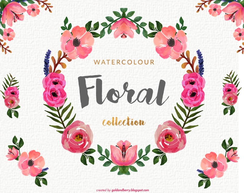 800x635 Free Watercolour Flower Clipart Freebies Watercolor Floral Clip - Free Watercolor Flower Clipart