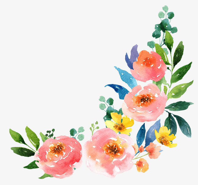 650x608 Watercolor Flowers, Watercolor Clipart, Cartoon, Hand Png Image - Free Watercolor Flower Clipart