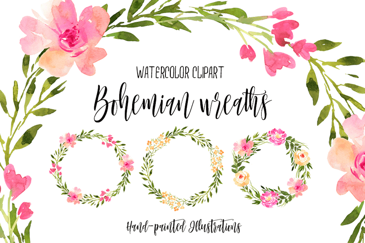 735x490 Free Floral Graphics - Free Watercolor Flower Clipart
