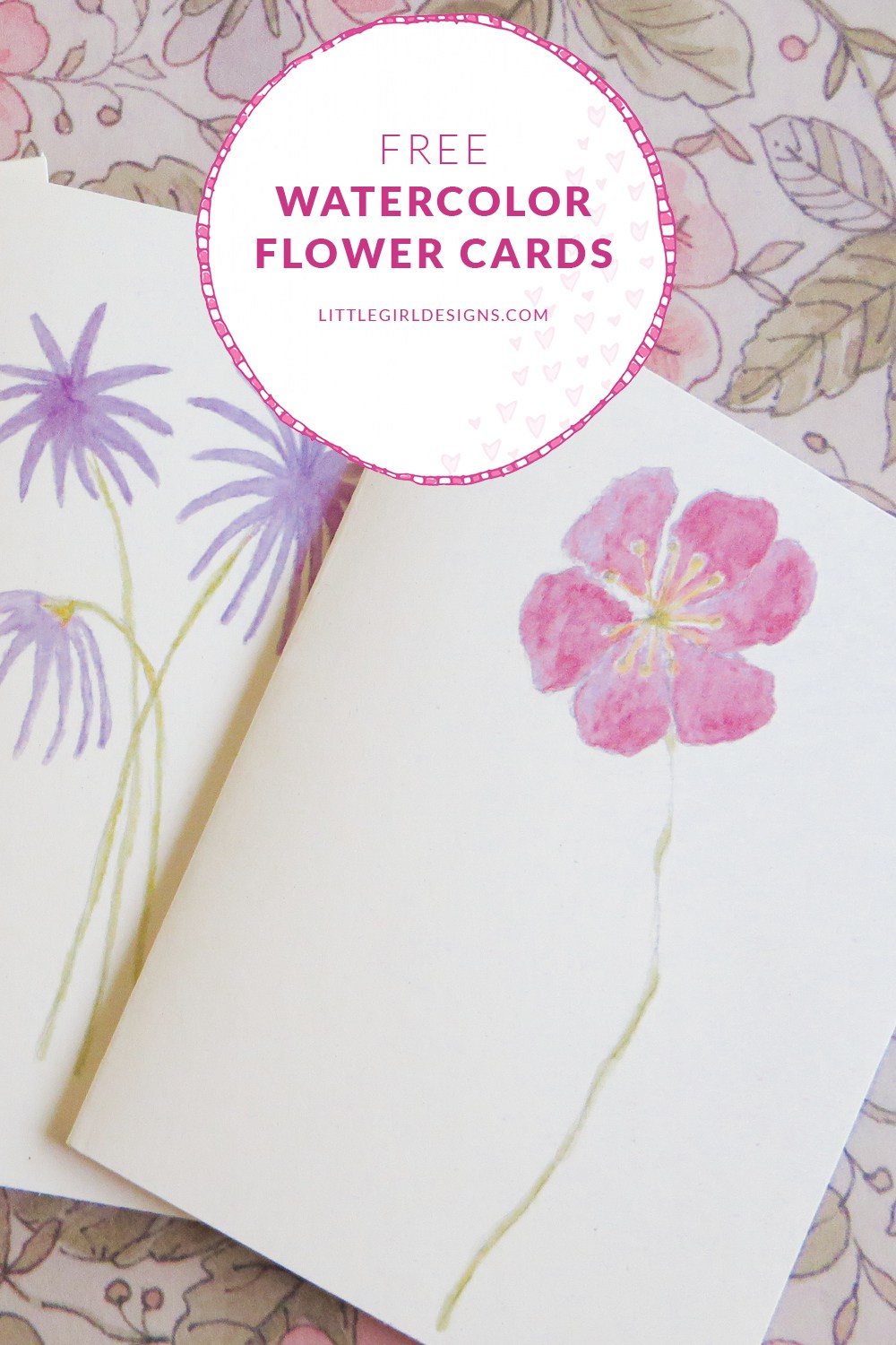 1000x1500 Free Watercolor Flower Cards For You! - Free Watercolor Flower Images