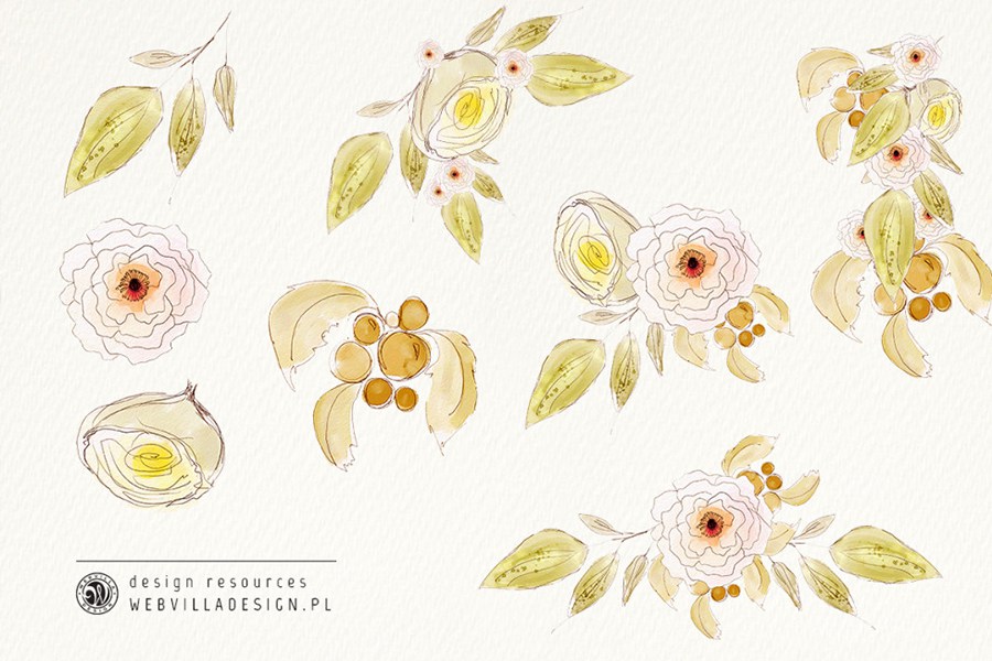 900x600 Free Watercolor Flowers Free Design Resources - Free Watercolor Flower Images