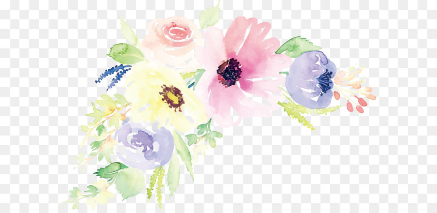 900x440 Floral Design Watercolor Painting Flower Illustration - Free Watercolor Flower Vector