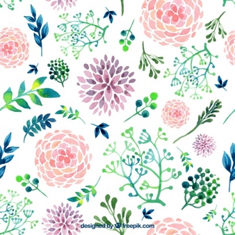 338x338 Free Flower Jpg - Free Watercolor Flower Vector