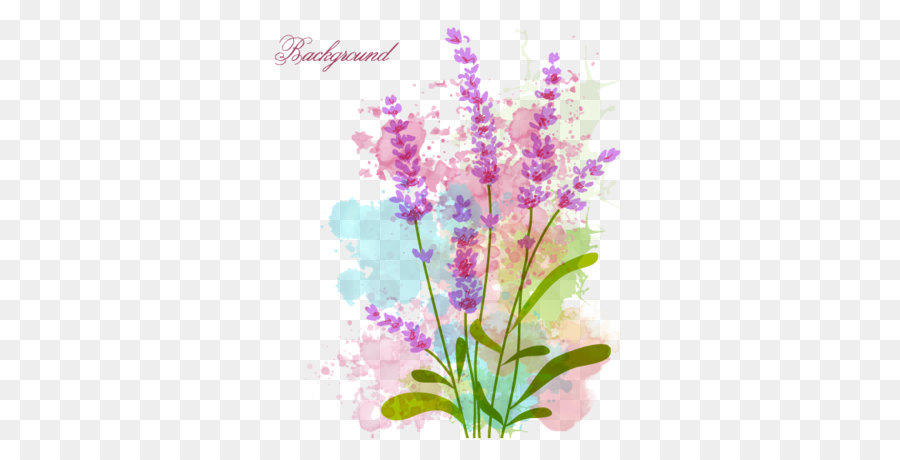900x460 Watercolor Flowers Vector Material Png Download - Free Watercolor Flower Vector