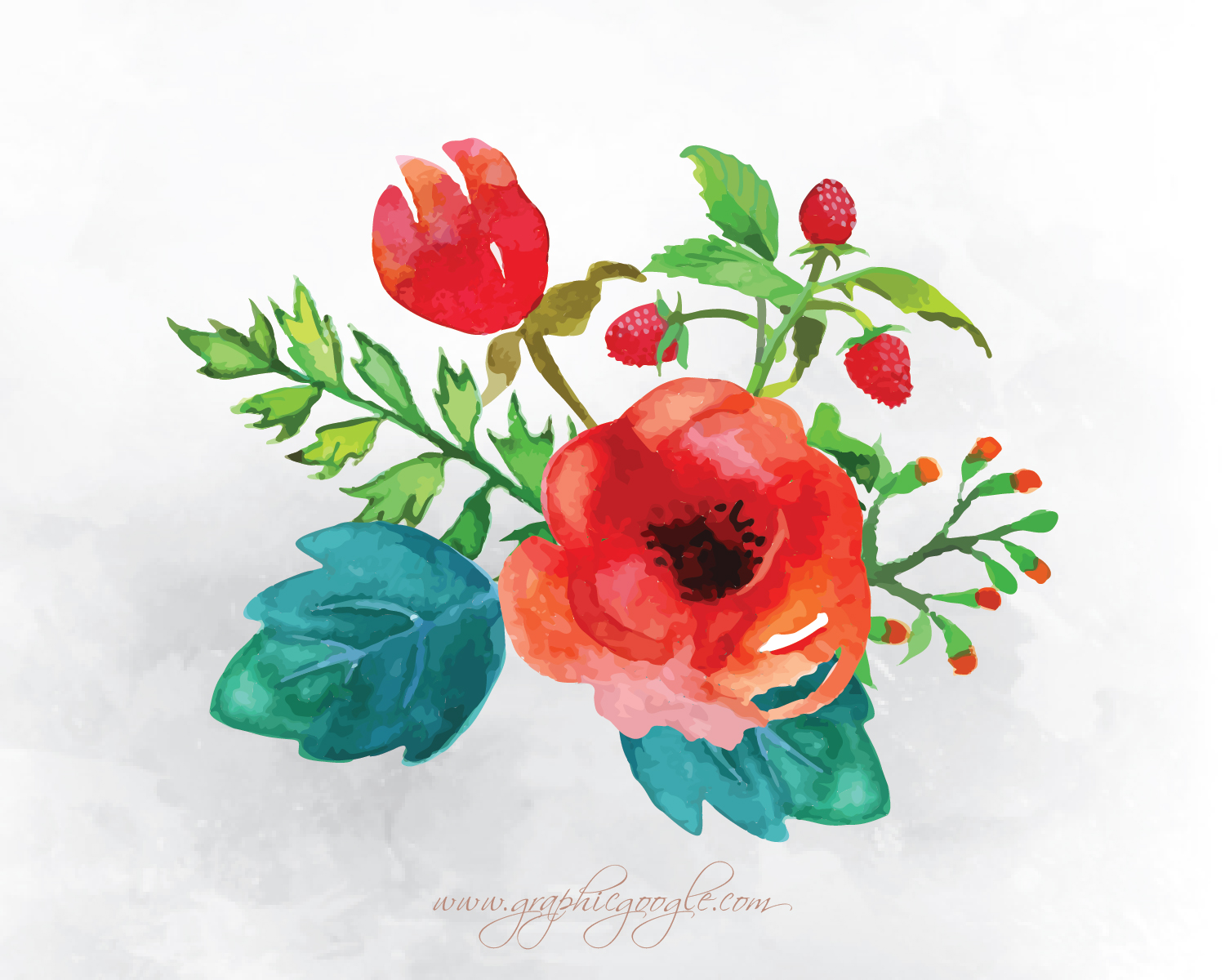 1500x1200 9 Free Watercolor Flower Vectors For Designers - Free Watercolor Flower Vector