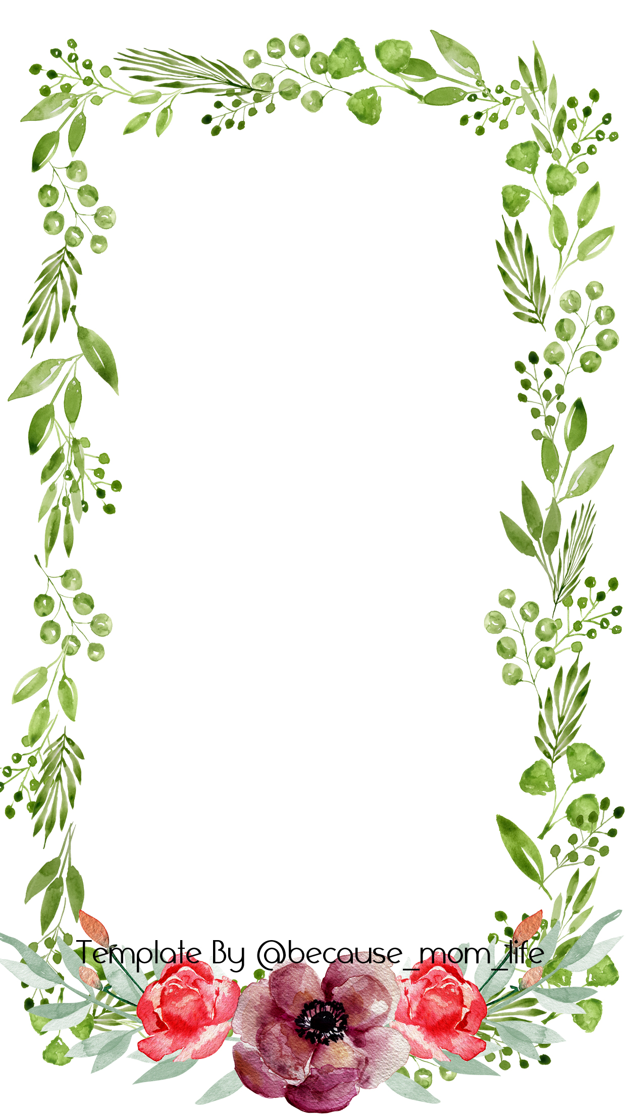 1242x2208 Spring Watercolor Flowers Free Instagram Stories Templates - Free Watercolor Flowers