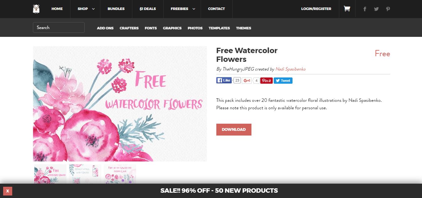 1346x634 Top Places To Find Free Watercolor Flower Designs Online - Free Watercolor Flowers