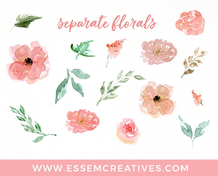 700x567 8 Free Watercolor Graphics Roundup - Free Watercolor Flowers