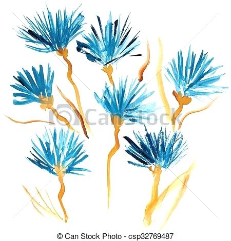 450x470 Blue Watercolor Flowers Hand Painted Blue Watercolor Flowers - Free Watercolor Flowers