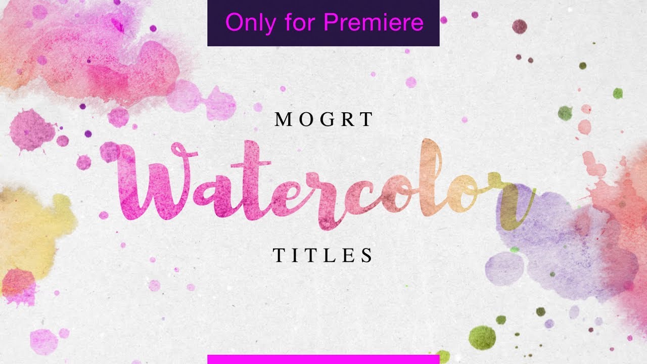 1280x720 Watercolor Titles - Free Watercolor Graphics