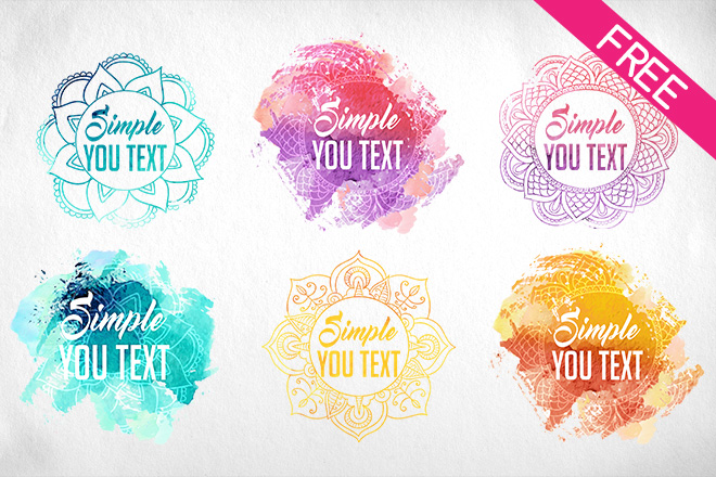660x440 Free Watercolor Logos In Psd Free Psd Templates - Free Watercolor Logo