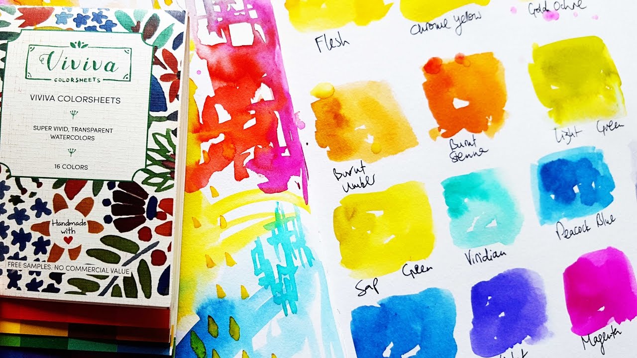 1280x720 Viviva Watercolor Sheets Review Amp Giveaway!! Closed - Free Watercolor Paint Samples