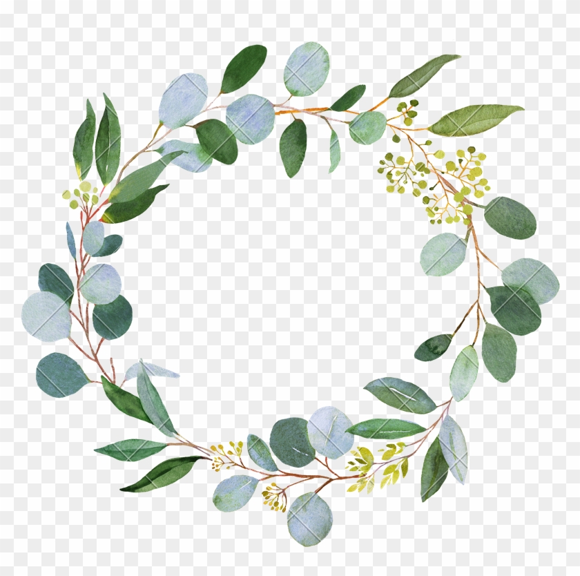 840x834 Wedding Greenery Wreath - Free Watercolor Png