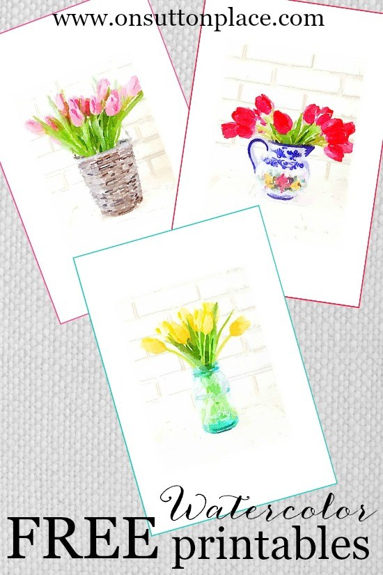 550x825 Free Watercolor Printables For Spring - Free Watercolor Printables