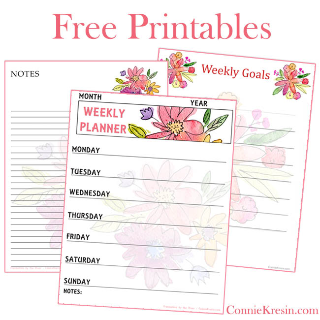 650x650 Watercolor Bouquets Printables Freemotion By The River - Free Watercolor Printables