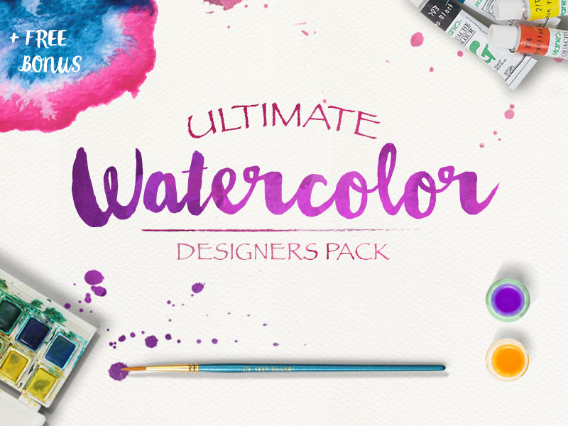 800x600 Watercolor Ultimate Designer Kit - Free Watercolor Samples