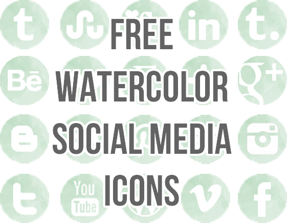 561x435 Free Watercolor Social Media Icons . Blog Better - Free Watercolor Social Media Icons