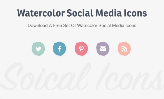 558x339 Watercolor Social Media Icons Free Psd Psdexplorer - Free Watercolor Social Media Icons