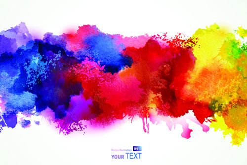 500x335 Free Lovely Vector Watercolor Paint Smudges Designfreebies - Free Watercolor Vector