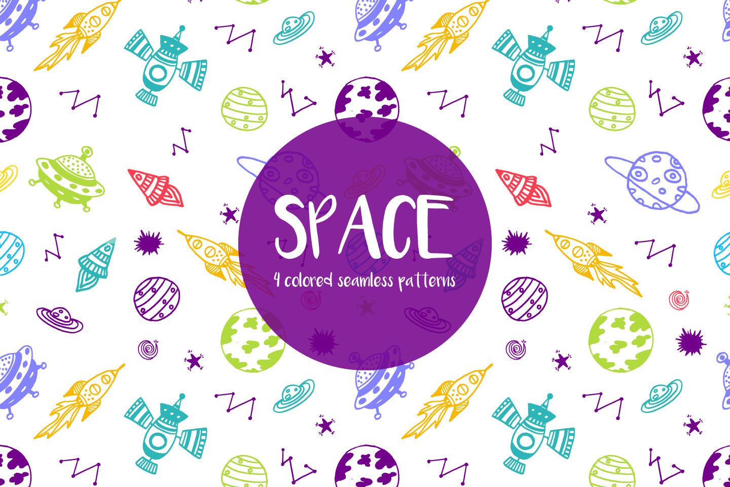 1440x960 Space Watercolor Vector Free Pattern - Free Watercolor Vector