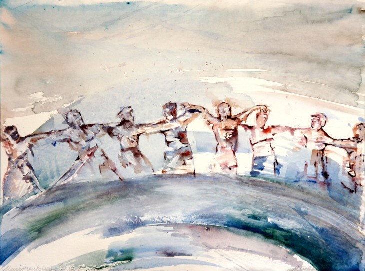730x543 Human Chains, Jewelery Of Freedom Watercolour Maf - Freedom Watercolor