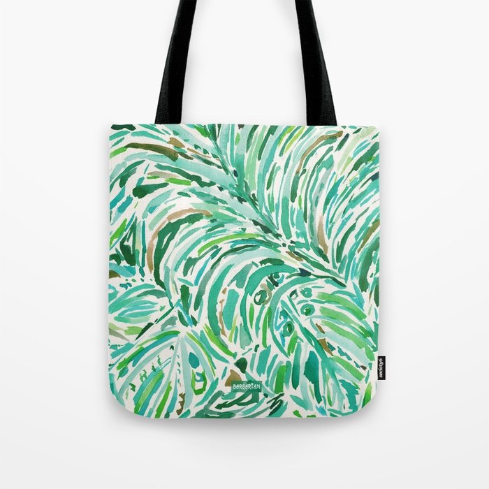 700x700 Lush Freedom Watercolor Palm Print Tote Bag By Barbraignatiev - Freedom Watercolor