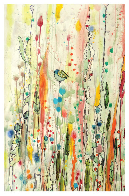 420x640 Bird Art Watercolor Painting Decal, Freedom By Sylvie Demers - Freedom Watercolor