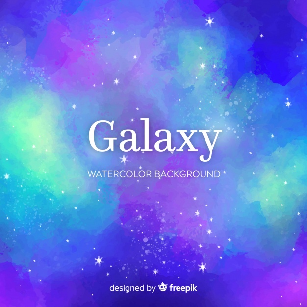 626x626 Galaxy Freepik Watercolor Stars Moon Pretty - Freepik Watercolor