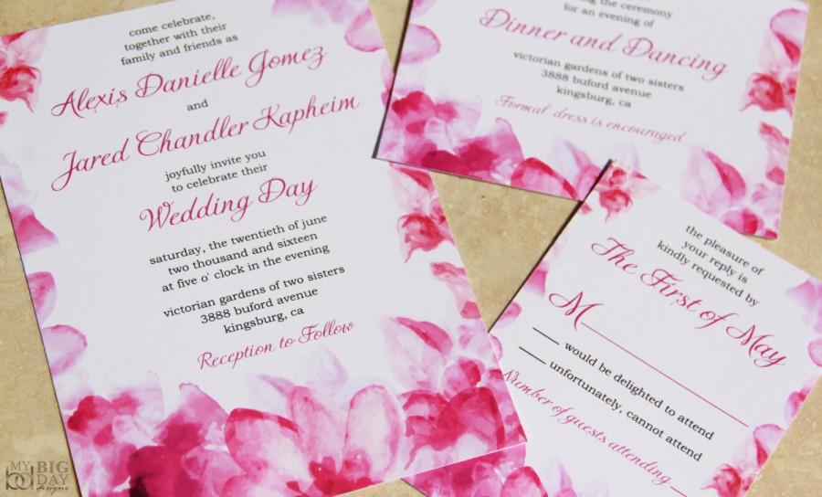 900x544 New! Floral Watercolor Wedding Invitation Set. Pink Watercolor - Freepik Watercolor