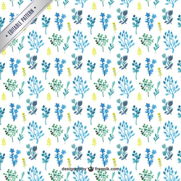 626x626 Watercolor Herbs Pattern - Freepik Watercolor