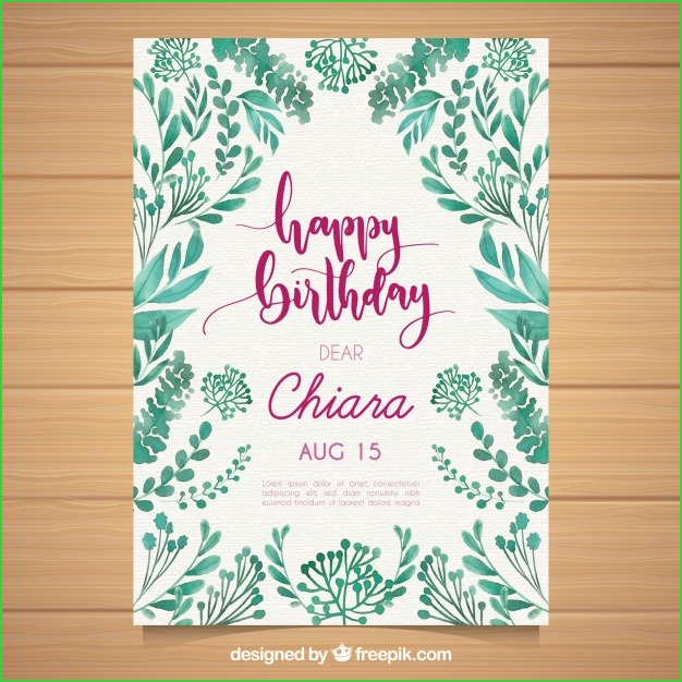 626x626 Birthday Card Freepik Beautiful Of Birthday Card In Watercolor - Freepik Watercolor