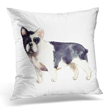 355x355 Golee Throw Pillow Cover French Bulldog Watercolor - French Bulldog Watercolor