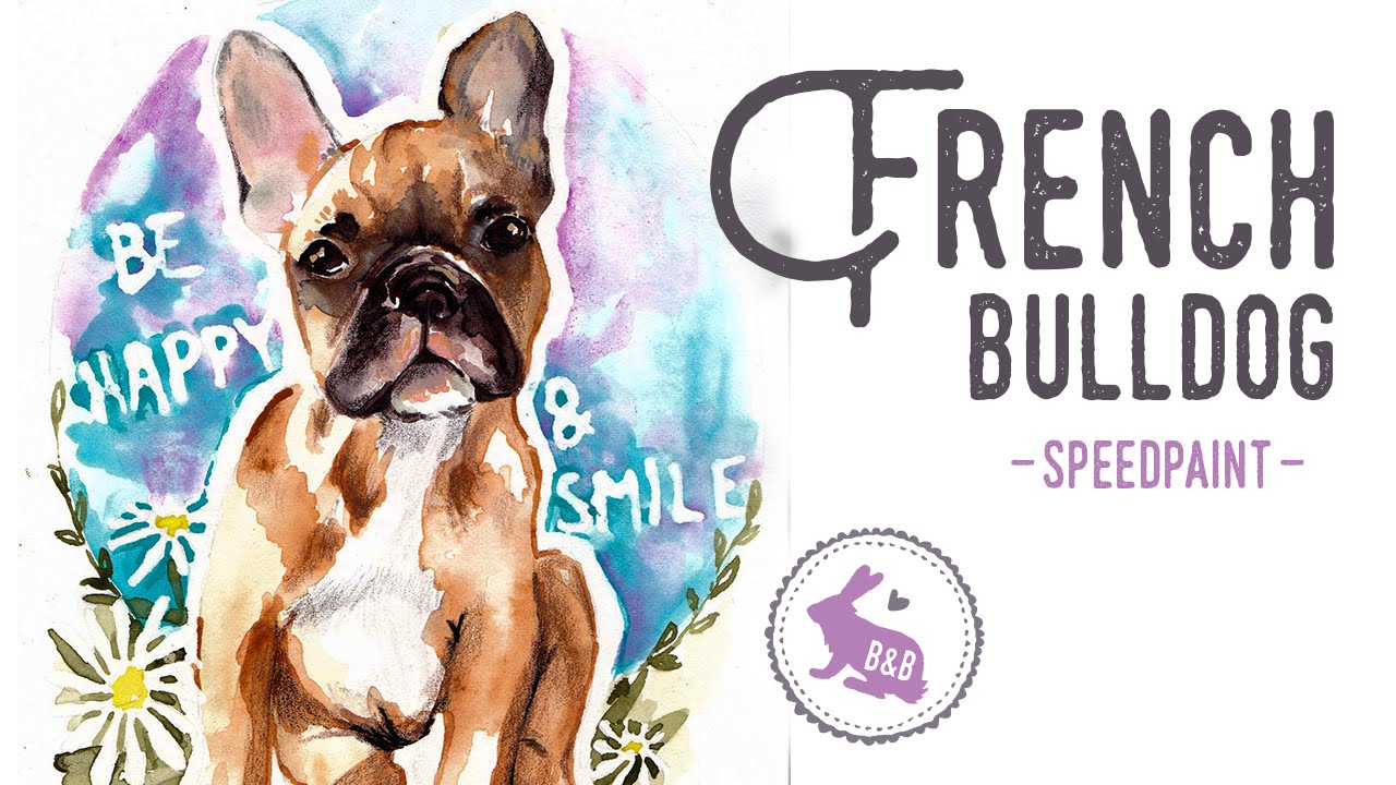 1280x720 French Bulldog - French Bulldog Watercolor