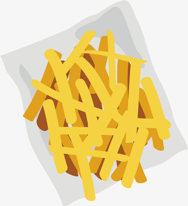 650x712 Vector Fries, Cartoon, Hand, Watercolor Png And Vector For Free - French Fries Watercolor