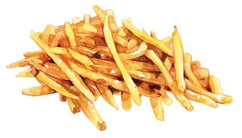 487x278 Bacoa Recipes - French Fries Watercolor