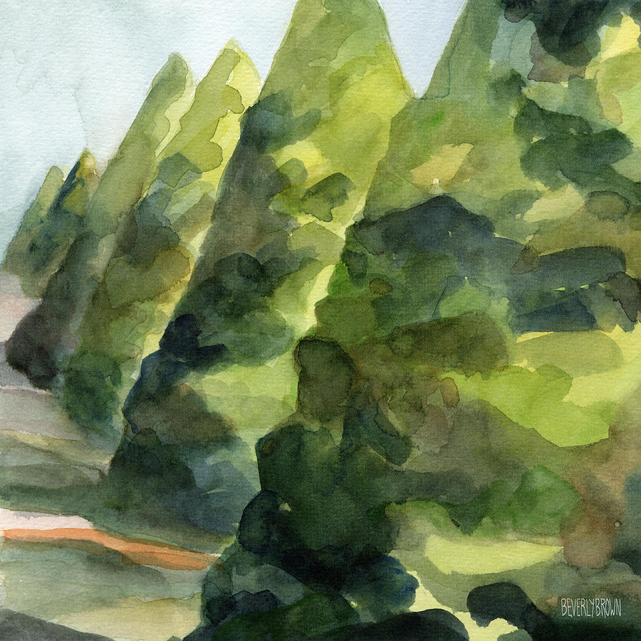 900x900 Topiary Parc St Cloud Watercolor Painting Of France Painting By - French Watercolor