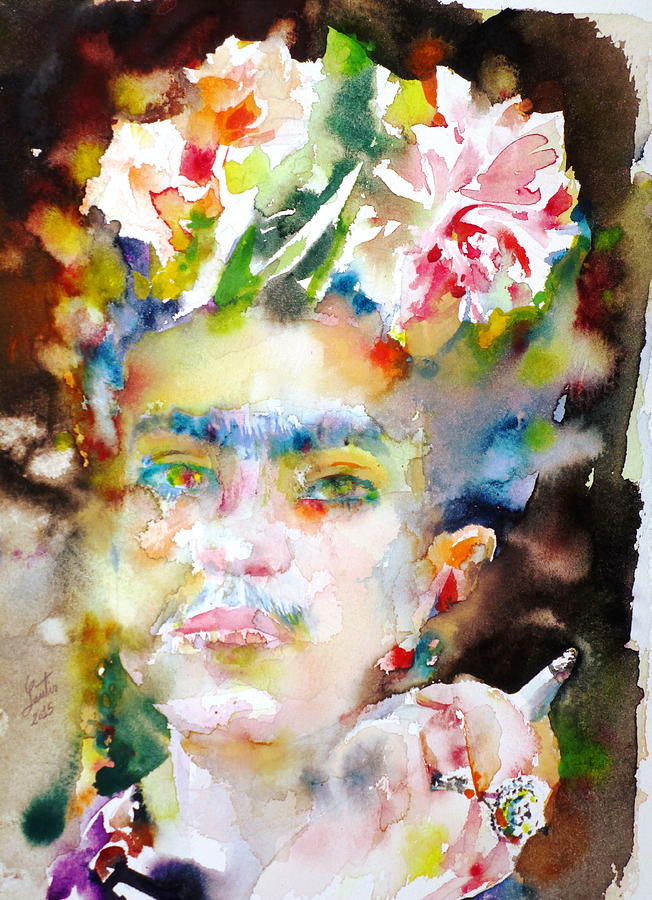 652x900 Frida Kahlo - Frida Kahlo Watercolor