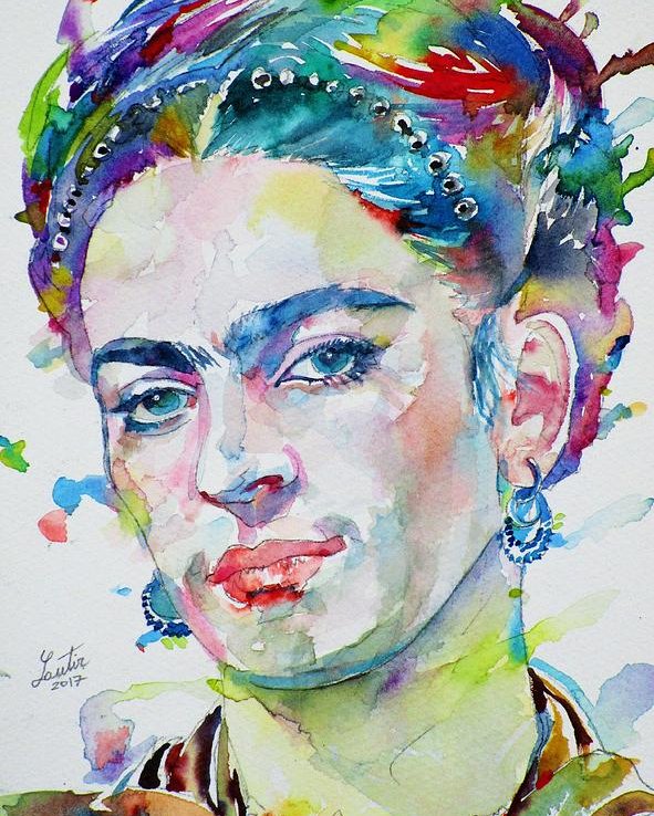 591x738 Frida Kahlo - Frida Kahlo Watercolor