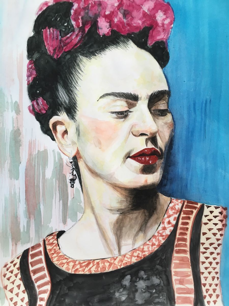 Frida Kahlo Watercolor at PaintingValley.com | Explore collection of ...