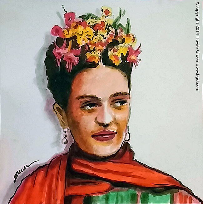 650x651 Frida Kahlo Watercolor Portrait From My Daily Painting - Frida Kahlo Watercolor