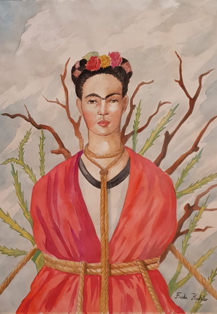 761x1100 Frida Kahlo (Watercolor On Paper) - Frida Kahlo Watercolor