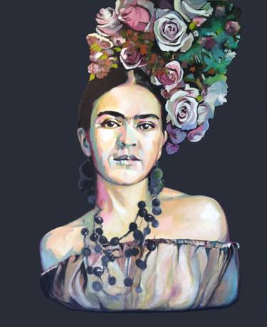375x460 Frida Kahlo Painting By Karen Jones Saatchi Art - Frida Watercolor