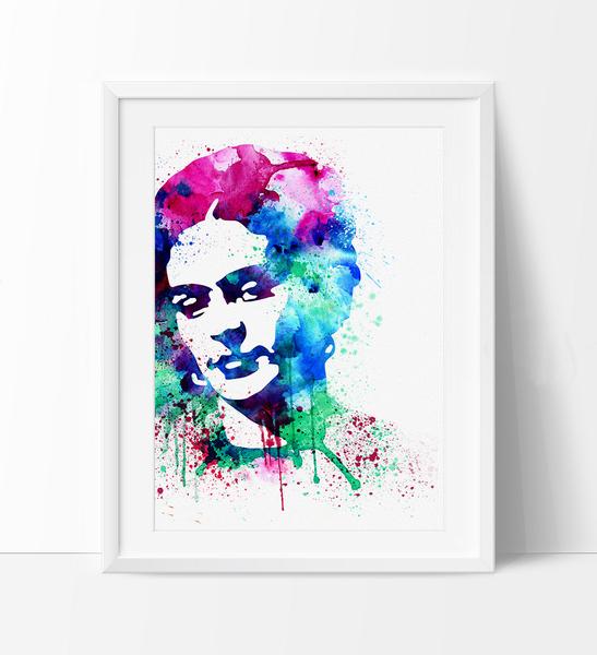 547x600 Frida Kahlo Watercolor Painting, Frida Kahlo Art, Wall Art Poster - Frida Watercolor