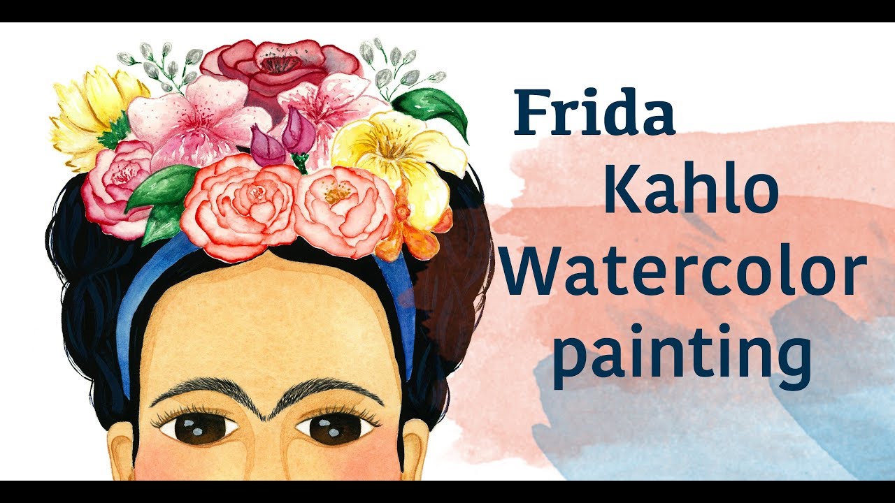1280x720 Frida Kahlo Watercolor Painting - Frida Watercolor