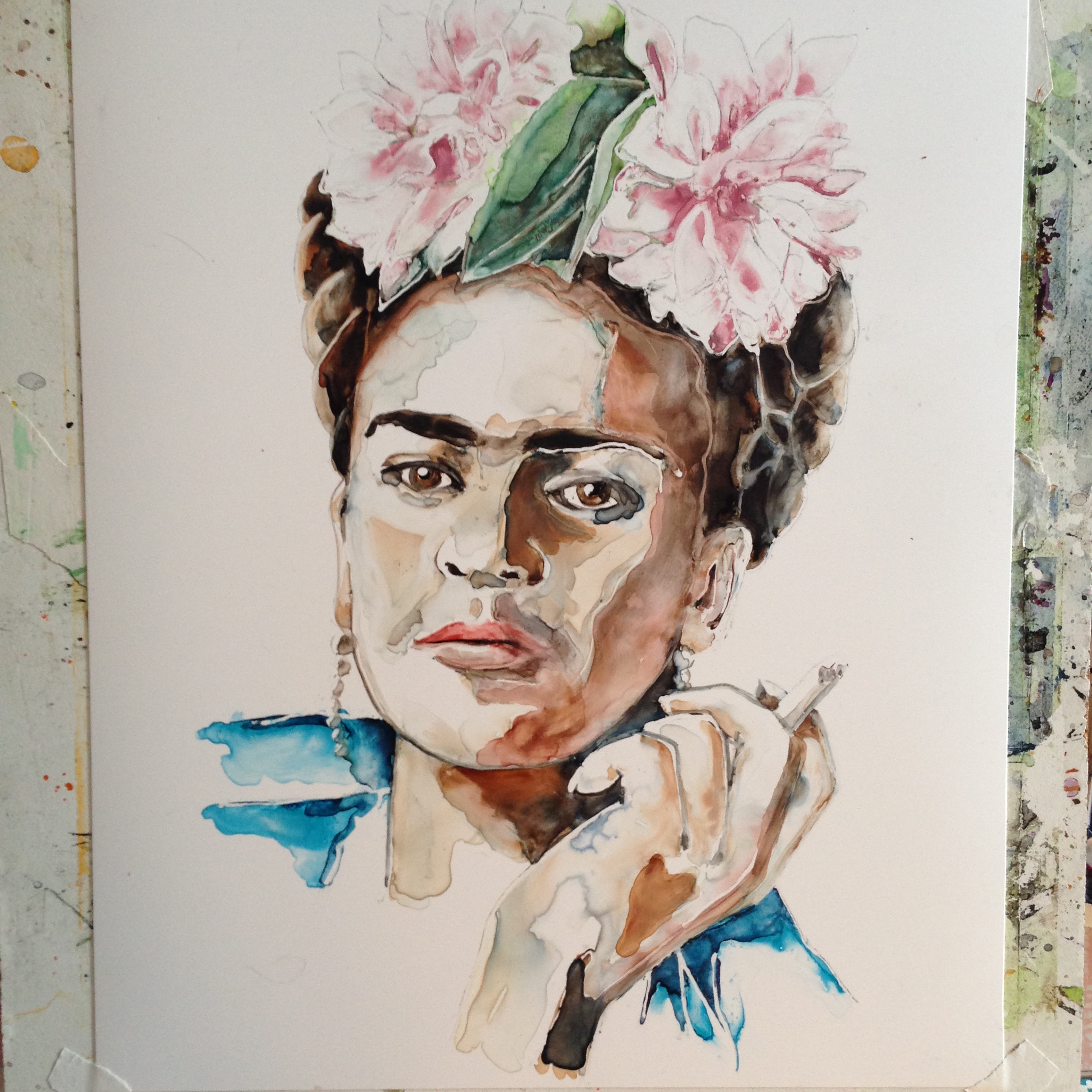 2448x2448 Muchas Fridas, And A Sale Portraits By Rachael Rossman - Frida Watercolor