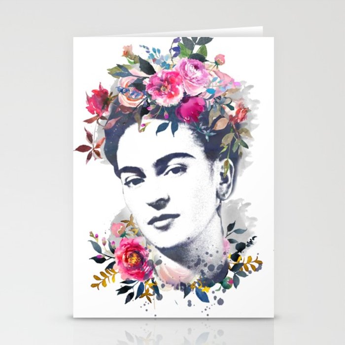 700x700 Watercolor Frida Kahlo Stationery Cards By Southpacificprints - Frida Watercolor