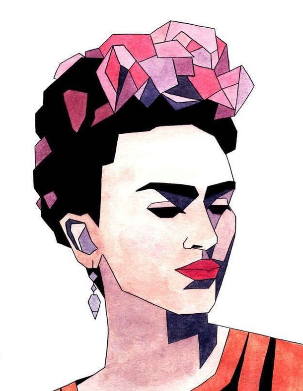 610x789 Alternativo, Frida Kahlo, Art, Watercolor, Tumblr - Frida Watercolor