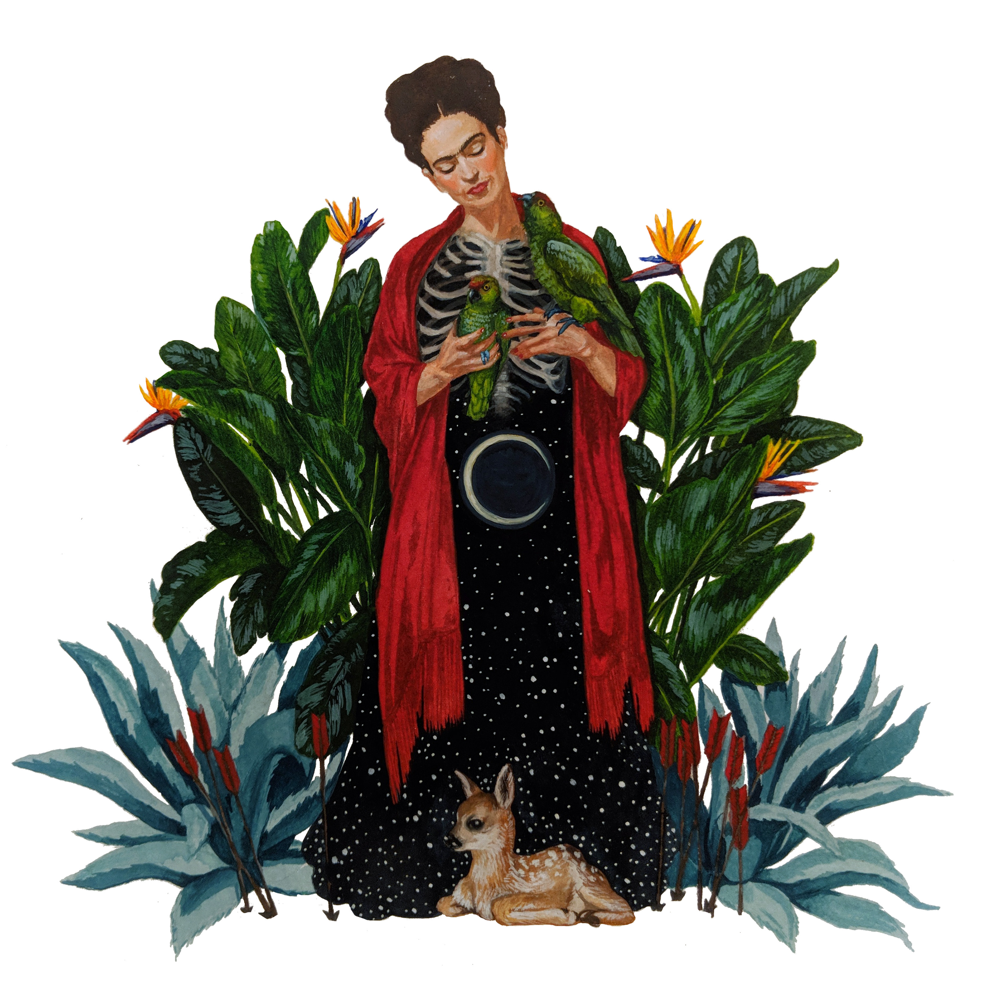 3300x3300 Frida, Watercolor, 11 X 11 Art - Frida Watercolor