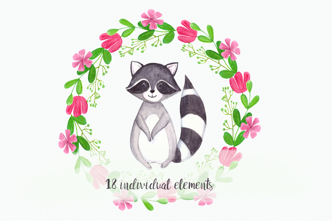 1160x772 Woodland Friends Watercolor Clip Art Set By Tatibordiu Watercolor - Friends Watercolor